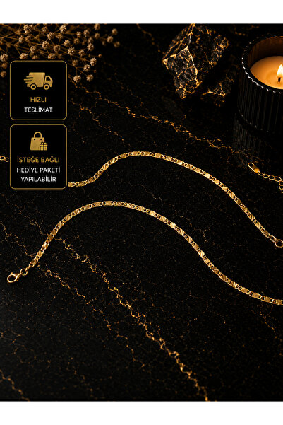 PURE BERRY UNİSEX ZARİF PARLAK GOLD RENK KOLYE