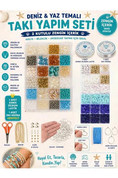 By MO Accessories İleri Seviye Doğal Taş Deniz Yıldızı Deniz Kabuğu Fimo Kum ...