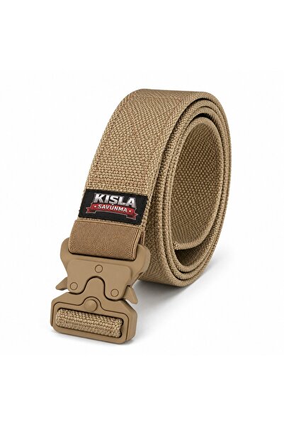 Kışla Savunma Dayanıklı Sık Dokuma Outdoor Taktik Kemer Çelik Tokalı