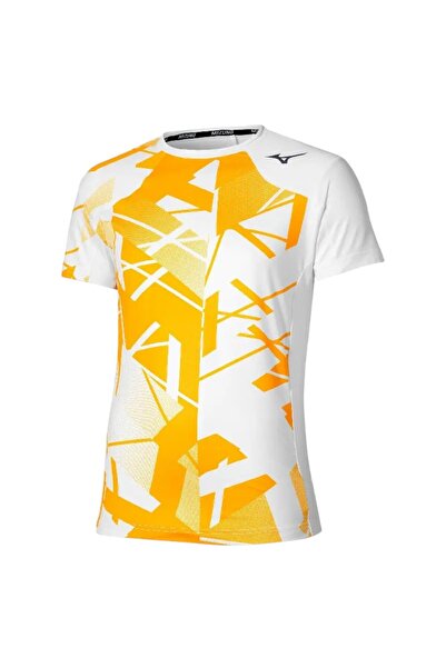 MIZUNO Tricou de tenis pentru bărbați DB Shadow Graphic FW 2025 - Alb/Galben - L