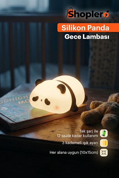 Shoplero Silikon Panda Gece Lambası