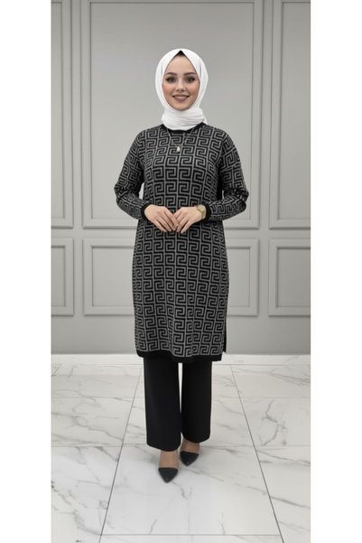 Hürrem Seasonal Knitting Suit Hijab Patterned Acrylic Cotton Fabric Li Stretc...