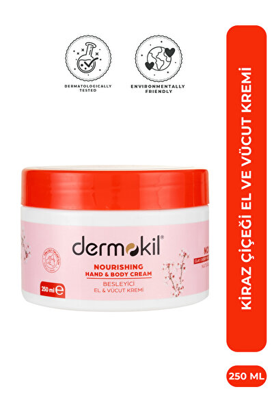 Dermokil Kiraz Çiçeği Onarıcı El Ve Vücut Bakım Kremi 250 ml