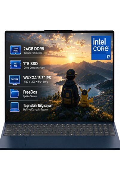 LENOVO IP3 83K10061TR-04 i7-13620H 24GB DDR5 1TB SSD WUXGA 15.3" IPS 60Hz Fre...