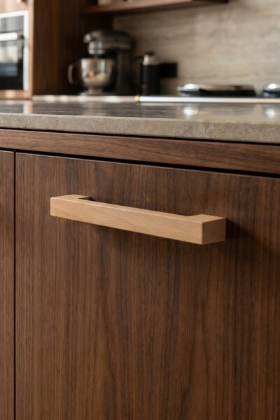 Wholewood Zen Ahşap Mobilya Dolap Kulpu 64 Mm Ahşap Rengi