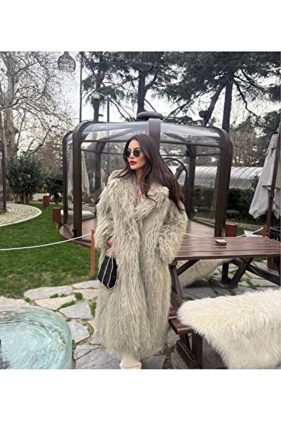 İambabydesign yeşil uzun kürk