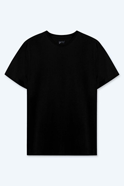 Brix Tricou de bază pentru bărbați, 100% bumbac, 0531 Culoare neagră