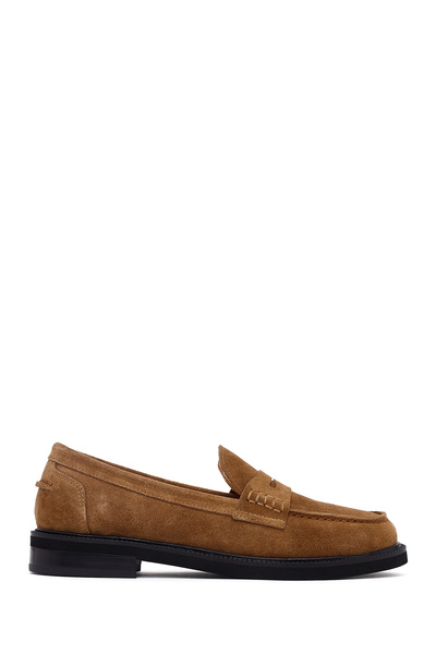 Derimod Women's Mink Suede Genuine Leather Masculine Loafer, Winter Shoes 25A...