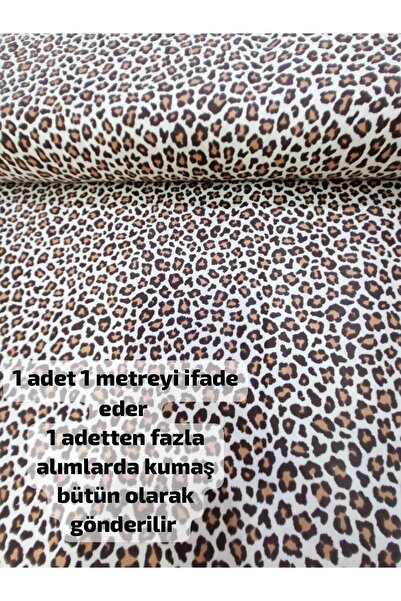 daisy star Poplin Kumaş Kırkyama için uygundur ( Leopar desen 100 x 170 )