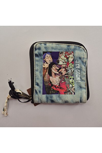 İndos Art İndosart Old Cotton Sanat Baskılı Unisex Cüzdan