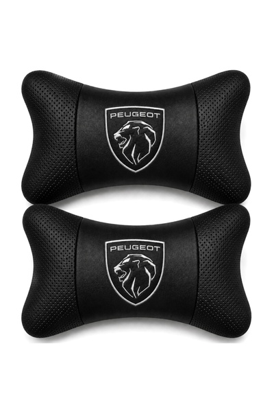 mutlu oto aksesuar Peugeot Yeni Logo Boyun Yastığı 2 Adet Ekstra Yumuşak