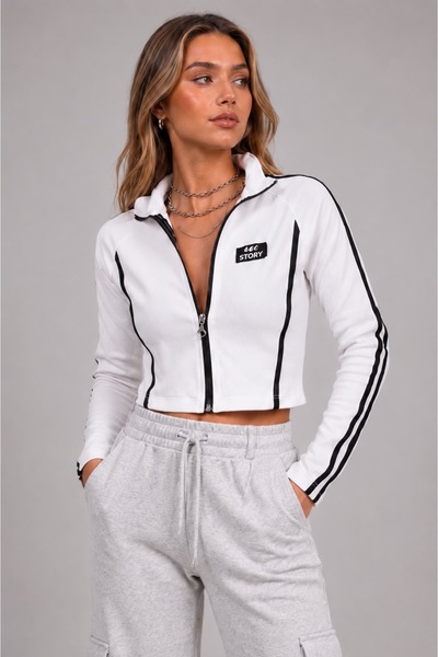 Oyer Moda Kadın Fermuarlı Spor Tarz Ceket