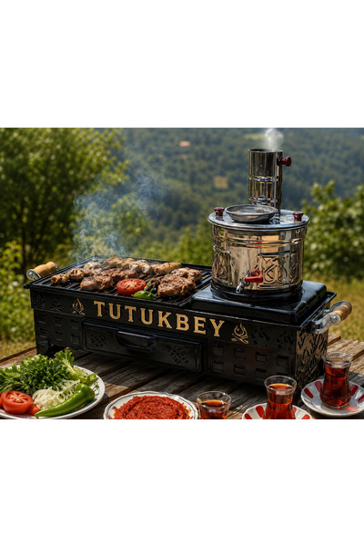 Genel Markalar Semaverli Mangal Takım Semaver sökülebilir TUTUKBEY mangal