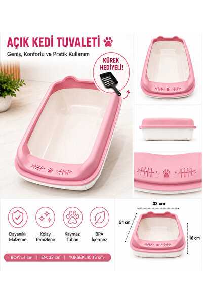 Patiyox AÇIK KEDİ TUVALETİ