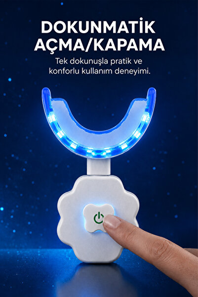 PiranTech M08 LED Mavi Işık Diş Beyazlatma Cihazı | Evde Profesyonel Ağız Bakımı