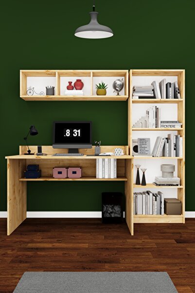 asratrend Modern Çalışma Masası Seti %100 MDF Bilgisayar Ders Ofis Masası Kit...