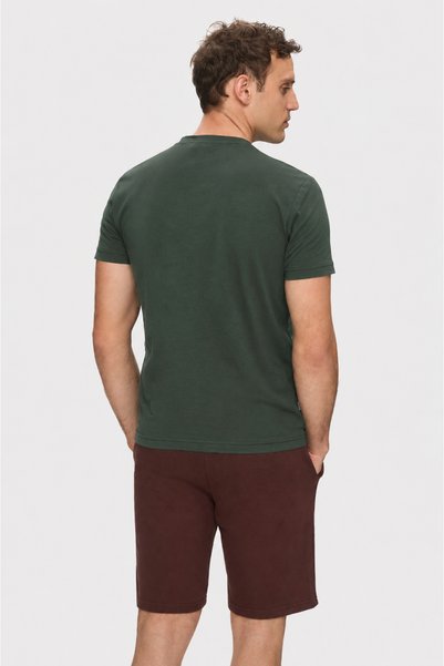 UCLA Tricou pentru bărbați CULVER, verde închis, cu imprimeu, 100% bumbac, croială standard