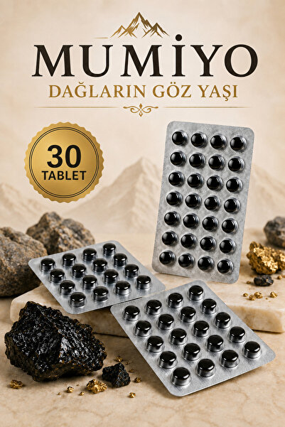 BİZİMHEKİM ŞİFA EVİ %100 Saf Mumiyo 30'lu Tabletl Shilajit