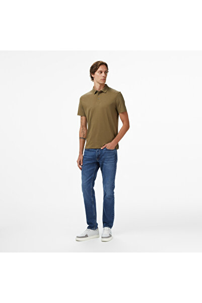 Calvin Klein Jeans Normal Bel Slim Fit Mavi Erkek Denim Pantolon LV04RB735GAS...