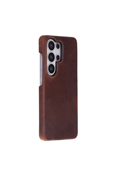 PLM Galaxy S26 Ultra için, Hakiki Deri, El Yapımı Kılıf, İç Yüzeyi Kadife, An...