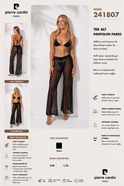 Pierre Cardin Tül Pantalon Pareo 2024 Yaz Sezonu