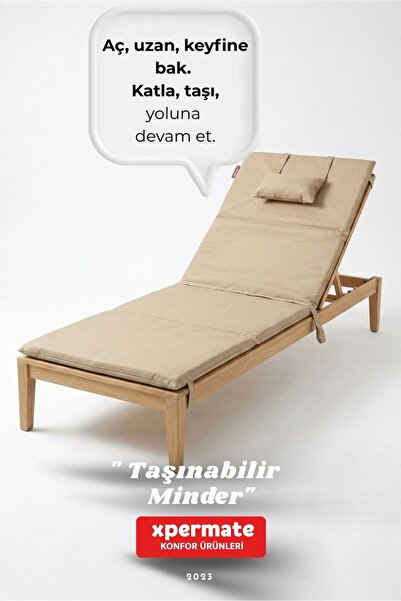 XPERMATE Katlanır Kamp Matı Şezlong Minderi Taşınabilir Kamp Yatağı Su Itici ...