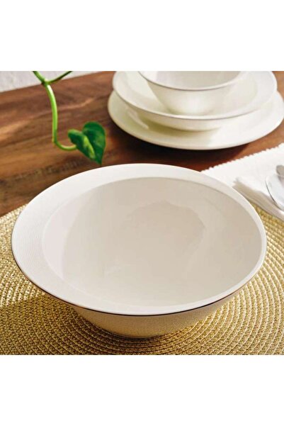PAN HOME Athena Porcelain Vegetable Bowl Dia21.6cm - White