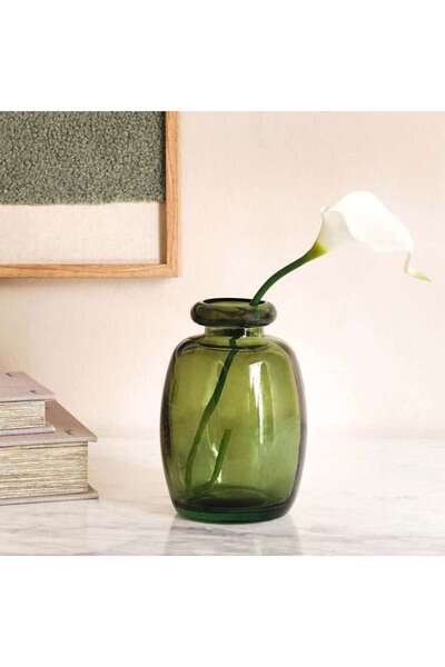PAN HOME Beka Recycled Glass Vase 11.5x16cm - Green