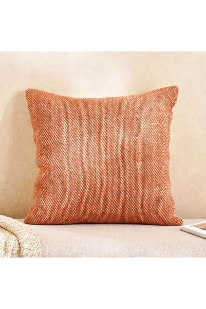PAN HOME Chunky Linen Handwoven Downfeel Filled Cushion With Wooden Buttons 5...
