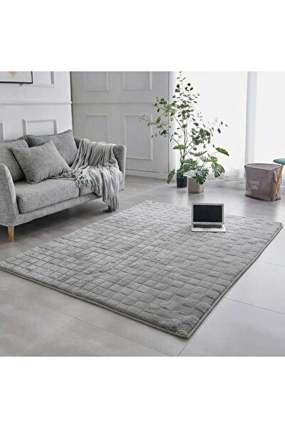 PAN HOME Fontana Soft Touch Shaggy Rug Dia 120cm - Silver
