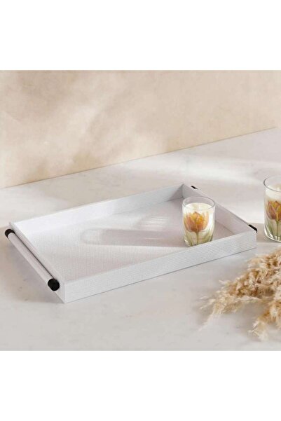 PAN HOME Kate Pu Decor Tray 4x30x4cm - White