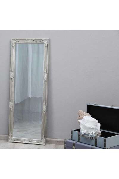 PAN HOME مرآة أكيرا الأرضية مقاس 60x160 سم - فضية