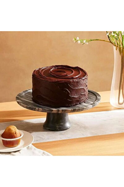 PAN HOME Mison Marble Cake Stand Dia31x10cm -grey