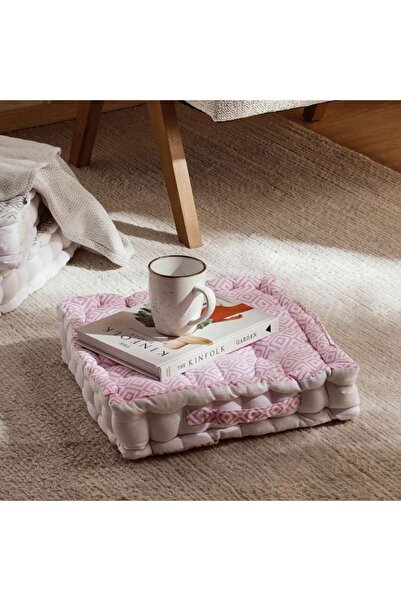 PAN HOME وسادة أرضية ألان 40x40x9 سم - وردي