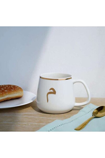 PAN HOME Alphabet Arabic Mem Mug 380ml - White