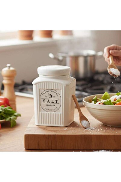 PAN HOME علبة ملح لينوسا 700 مل - أبيض