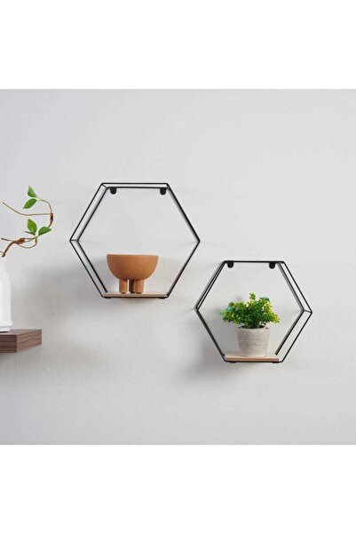 PAN HOME Chelsea 2-piece Decorative Wall Shelf - Black