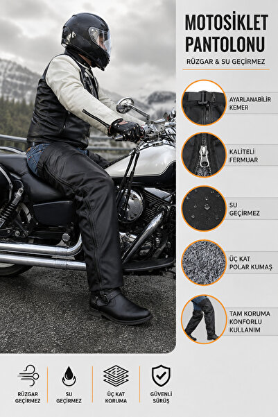 baffhome Motosiklet Pantolon Üstü Dizlik Su Rüzgar Geçirmez Isı Yalıtımlı Kor...
