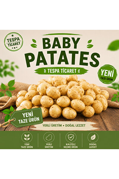 Organikiste Baby Patates 5 Kg – Küçük Boy, Taptaze ve İnce Kabuklu | Tespa Ti...