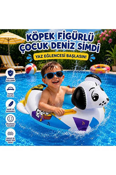 Generica Children's Swim Ring with Dog Figure, Inflatable Swimming Ring, Suit...