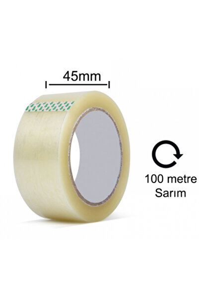 Genel Markalar Şeffaf Koli Bandı 45 Mm X 100 Metre 1 Adet Akrilik