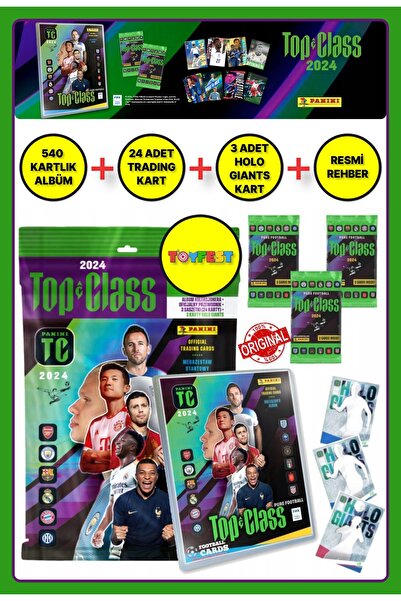 TOYFEST Panini Fifa Top Class 2024 - 24 Football Player Card Album Magazine +...