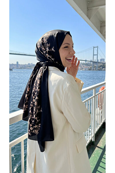 Mimelif İpeksi Sakura Desenli Şal