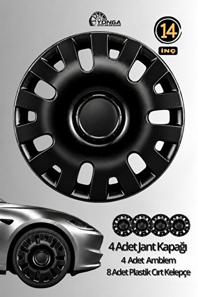 YONGA OTO AKSESUAR VOLKSWAGEN POLO 14 İnç Jant Kapağı 4'lü Set Piano Black + ...