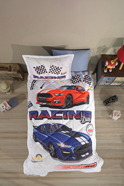 Clasy Set pilota unică Ranforce 100% bumbac Racing Drag V1 Albastru