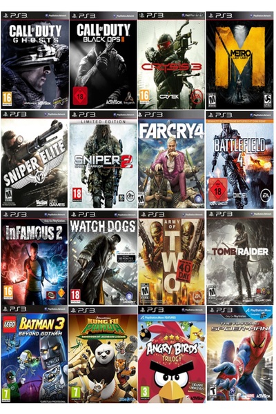 Genel Markalar Playstation 3 Süper Slim 500 Gb ( Yenilenmiş ) 2 Kablosuz Kol 40 Dijital Oyun Garantili Ürün