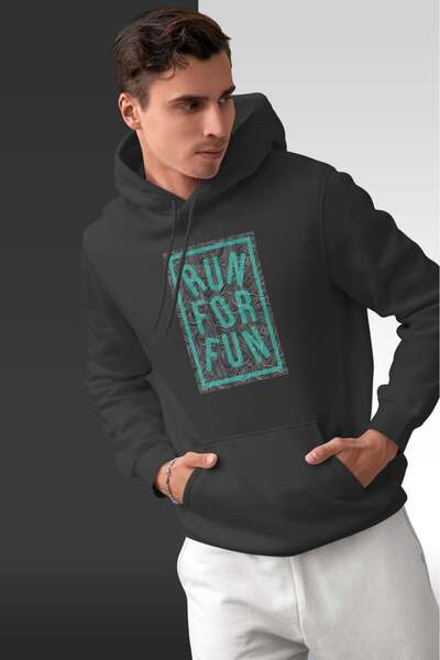 buzagi سترة رياضية كبيرة الحجم بغطاء للرأس للجنسين من Run for Fun