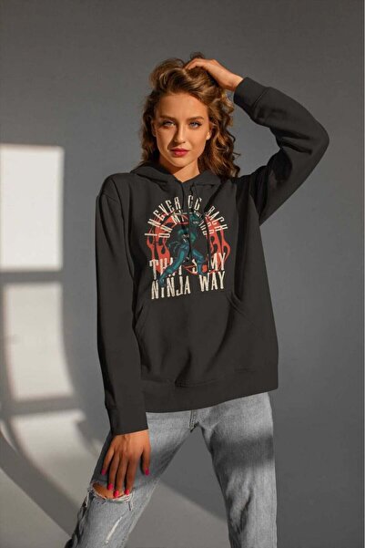 buzagi tasarım ürünleri Urban Streetwear Digital Print Hooded Unisex Sweatshirt