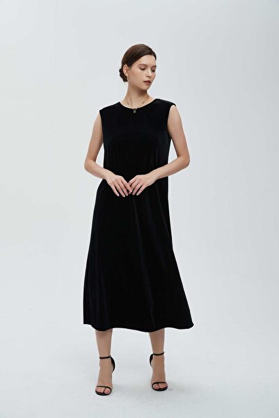 mica Plain Midi Dress for Women