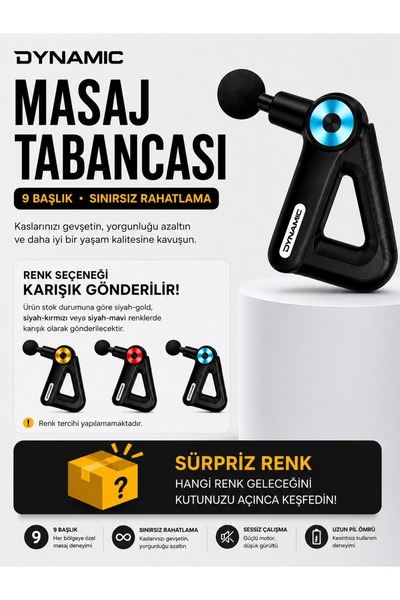 Dynamic Kas Rahatlatıcı Masaj Tabancası | Şarjlı Titreşimli Sporcu Masaj Aleti